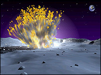 Explosión en la Luna